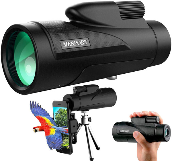 Handheld smart phone spotting scope, with FMC & BAK4 prism 2021 latest waterproof spotting scope, suitable for adults high power (12×50), low night vision portable star telescope