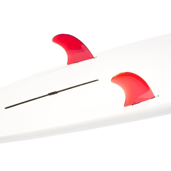 DORSAL FlexCore Surfboard Side/Rear Longboard Surfboard Fins (2) FCS Base - Red