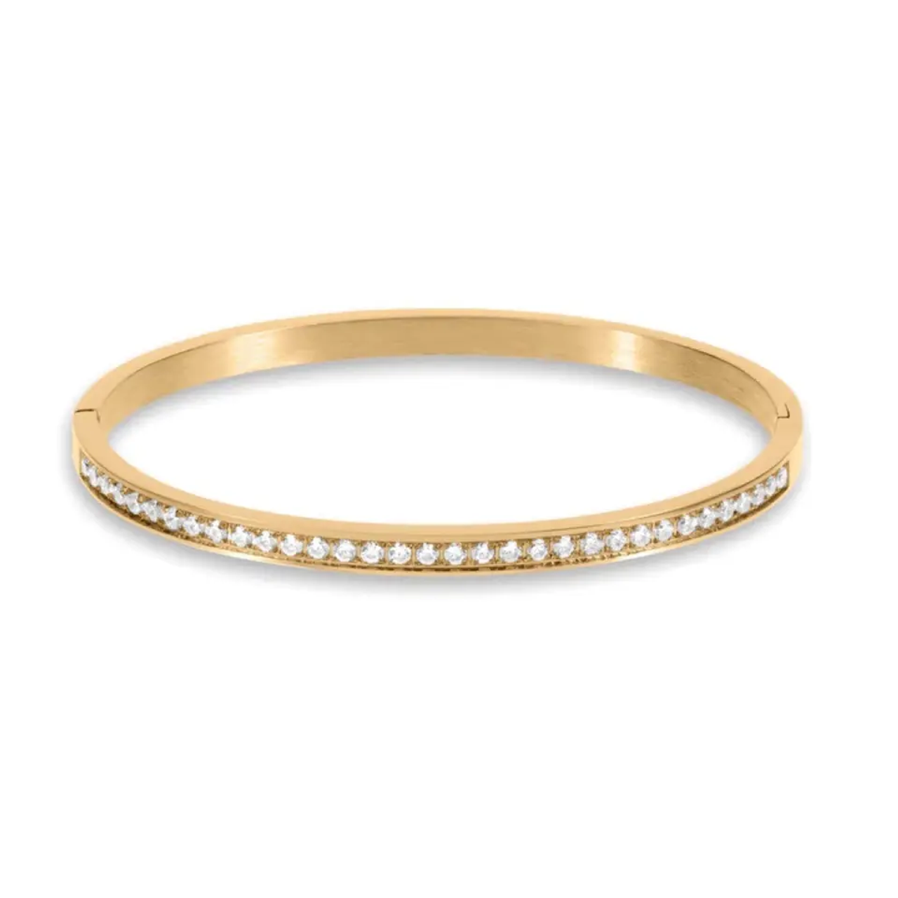 Finest Gold 14K Yellow Gold Brushed & Polished Stars Bracelet