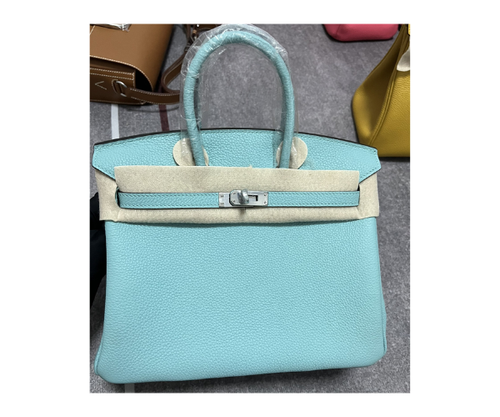 Light Blue Leather Handbag for Sale
