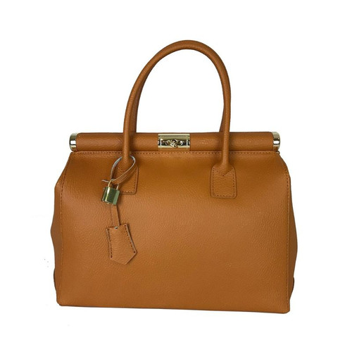 The Woman Sofia Calf Leather Bag for women is produced with high quality leather. Elegant for any occasion, rigid structure. It included two leather handles, a removable and adjustable leather shoulder strap and 4 gold-colored feet on the bottom. Lightweight, large and super spacious.