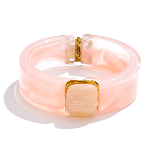 Vintage Pink Acrylic Waterproof Bangle