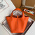 Orange Hermès Inspired Picotin Large Handbag