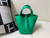Green Hermès Inspired Picotin Large Handbag