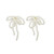 Delicate Pearl Demure Bow Earrings