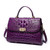 Purple Très Jolie Crocodile Top Handle Handbag