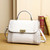 White Très Jolie Crocodile Top Handle Handbag