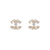 Brilliant Diamond Cut CC Gold Earrings