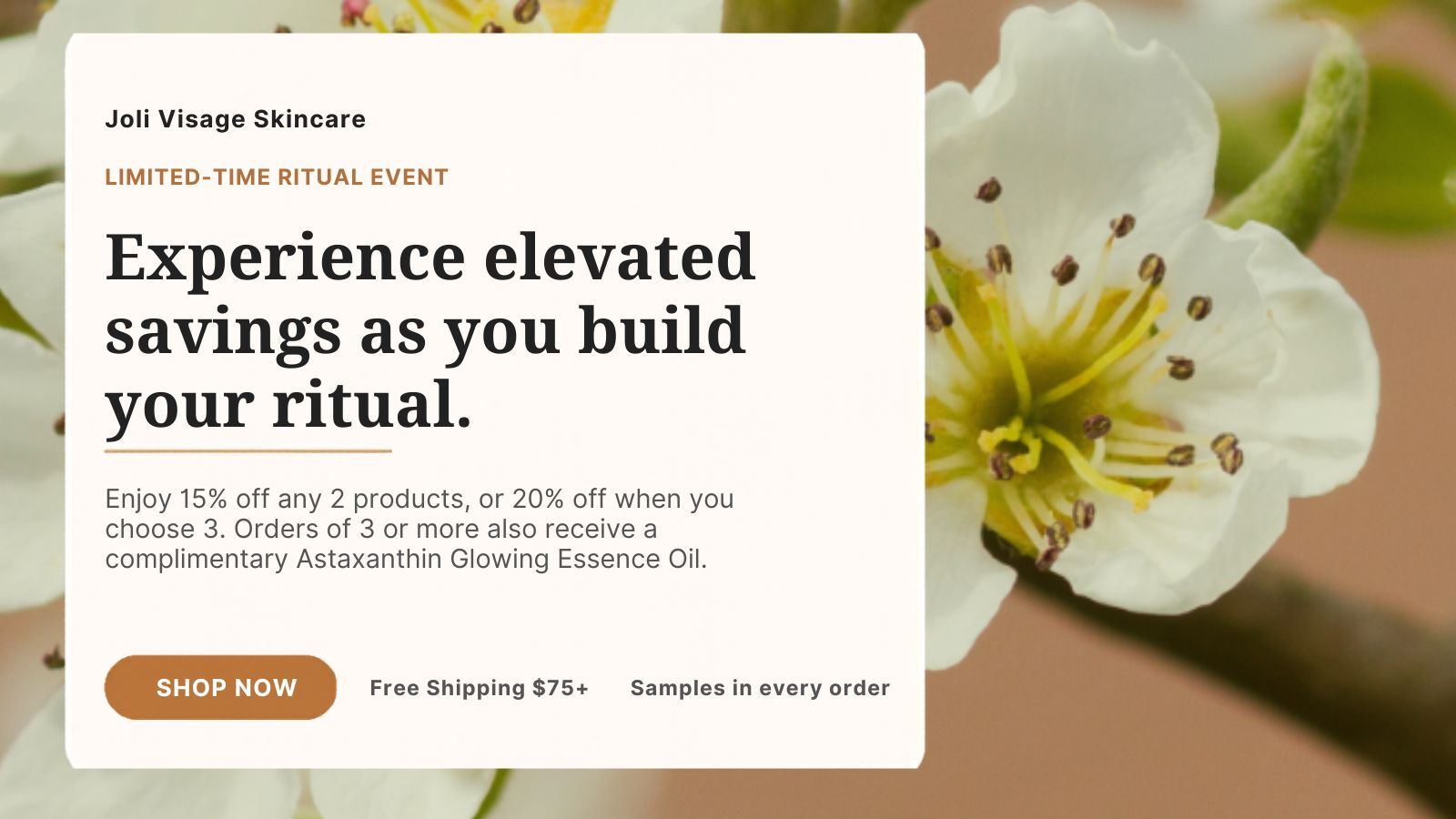 Experience elevated savings as you build your ritual