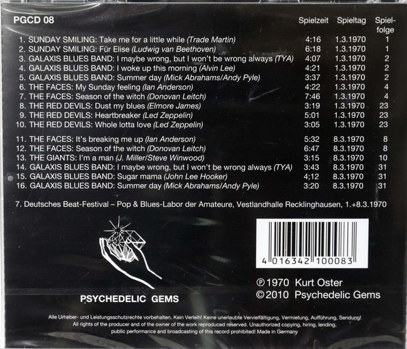 Various-Psychedelic Gems 8 - Recklinghausen Festival 1970 w/Sunday Smiling, The Faces (German group), Galaxix Blues Band, The Red Devils and the Giants