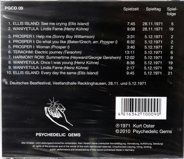 Various-Psychedelic Gems 9 - Recklinghausen Festival 1971 w/Ellis Island, Waniyetula, Prosper 1, Teraohm, Harmony Row