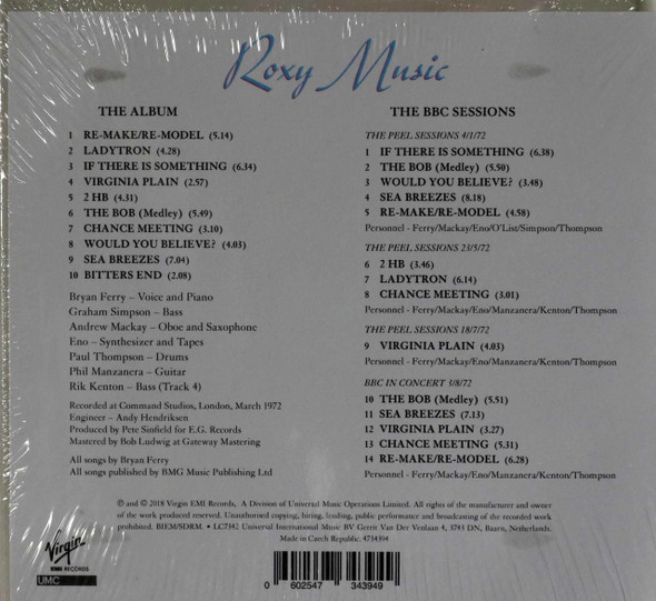 Roxy Music - same 2 cds expanded remaster 24 tracks