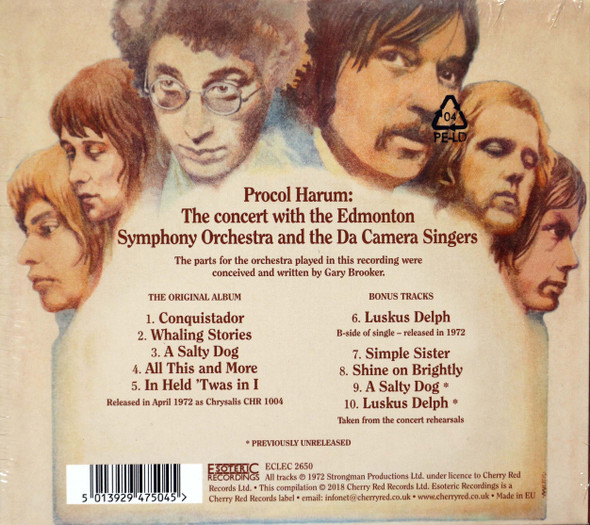 Procol Harum - The Concert With the Edmonton Symphony Orchestra remastered 5 bonus tracks