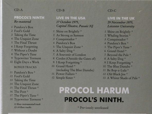 Procol Harum - Ninth expanded edition 36 bonus tracks 3 cd remastered