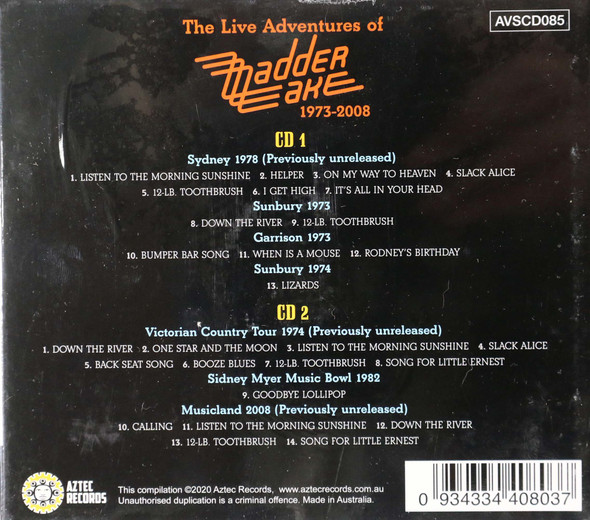 Madder Lake - The Live Adventures of 1973-2008  2 cds