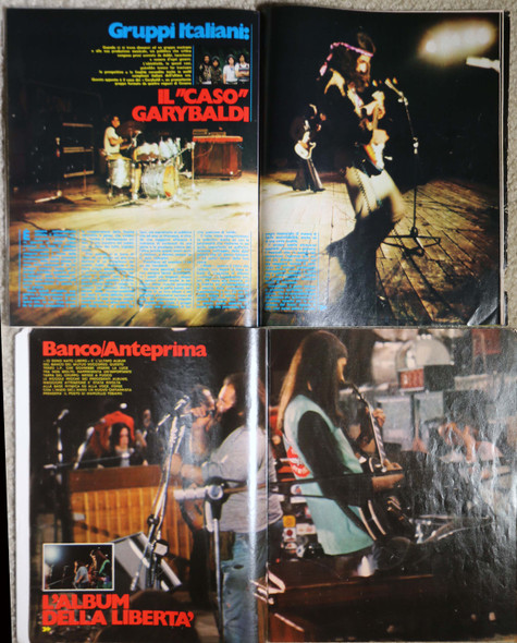 2 Ciao 2001 magazines (Italian Circus magazine) Nov. 1972 & Nov. 1973 with Banco, Garybaldi, Jack Bruce, Jackson Heights, Area, Rod Stewart, Lindisfarne,  Bob Dylan, Joplin poster and more