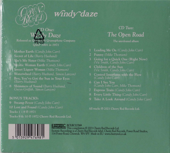 Open Road - Windy Daze 2 cds with 2nd unreleased album 19 tracks