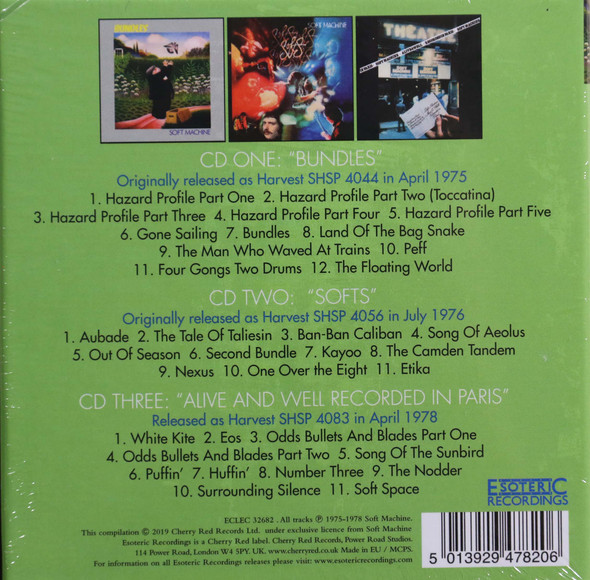Soft Machine - The Harvest Albums 1975-1978  remastered 3 cds 