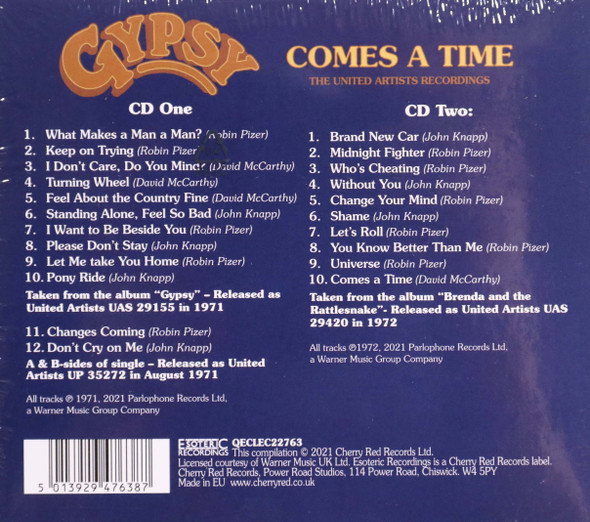 Gypsy - Comes a Time The United Artists Recordings remastered 2 cds 