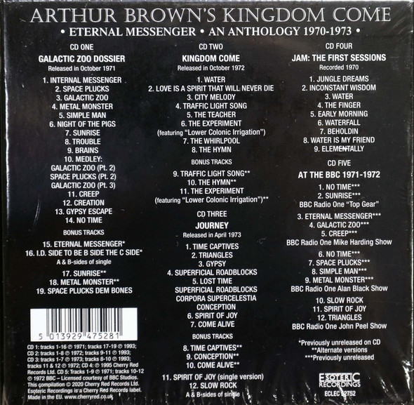 Arthur Brown's Kingdom Come -Eternal Messenger An Anthology  1970-1973 6 cd box remastered