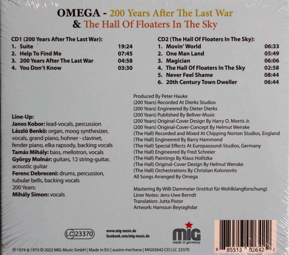 Omega - 200 Years After the Last War & The Hall of the Floaters In the Sky 2 cds remastered 