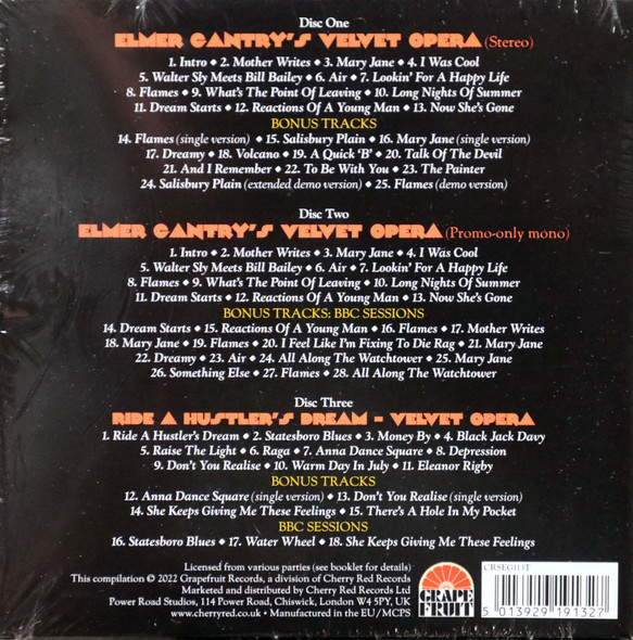 Elmer Gantry's Velvet Opera - Long Nights of Summer The Complete Recordings 3 cds