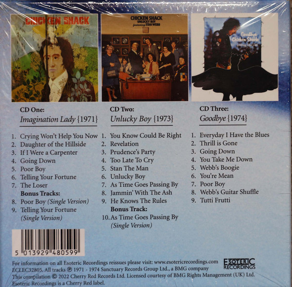 Chicken Shack - Crying Won't Help You Now The Deram Years 1971-1974 3 cds