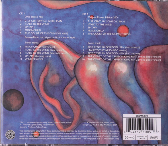 King Crimson - In the Court of the Crimson King  2 cds 40th anniversary 10 bonus tracks