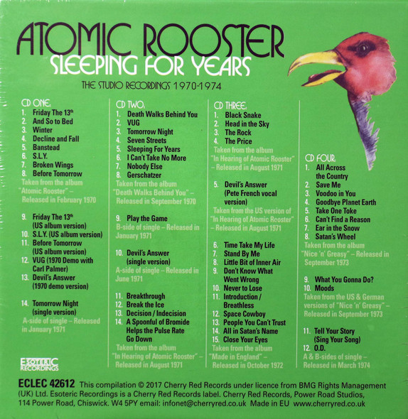 Atomic Rooster - Sleeping for Years The Studio Recordings 1970-1974  4 cd box remastered