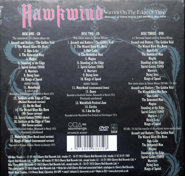 Hawkwind - Warrior on the Edge of Time deluxe 2 cd/1 dvd box set