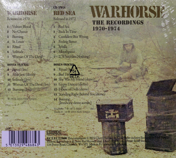 Warhorse - The Recordings 1970-1974  remastered 2 cds 11 bonus tracks