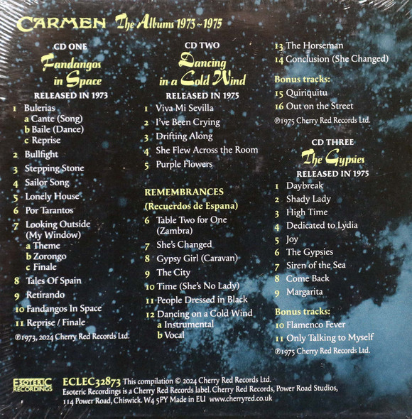 Carmen - The Albums 1973-1975 3 cds  remastered