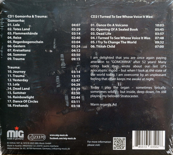 Gomorrha - The Complete Recordings 3 lps on 2 cds