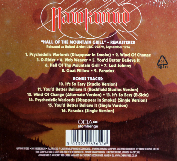Hawkwind - Hall of the Mountain Grill 6 bonus tracks