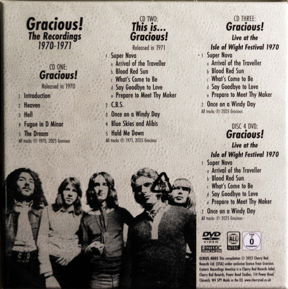 Gracious - The Recordings 1970-1971, 3CD/DVD Expanded Edition