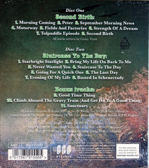 Gravy Train - Second Birth + Staircase To the Day remastered 2 cds 3 bonus tracks
