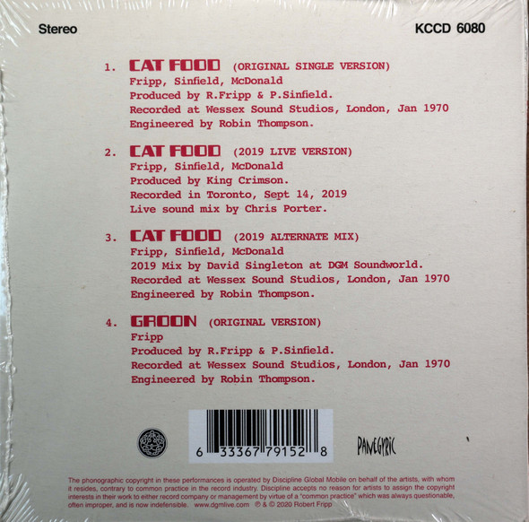 King Crimson - Cat Food EP