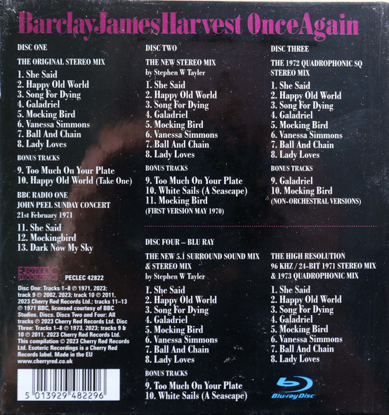 Barclay James Harvest - Once Again 3 CD/1 Blu-ray Box Set