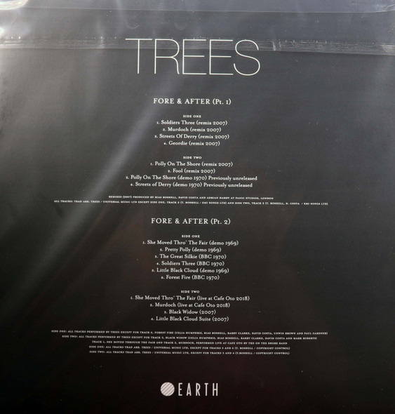 Trees - Fore & After 180gr. gold vinyl  2  lp reissue