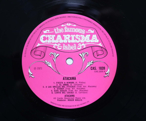 Atacama - same original UK pink Charisma first press Chile prog folk