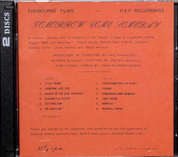 Peter Howel & John Ferdinando - Tomorrow Come Someday cd + NTSC DVD