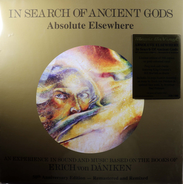 Absolute Elsewhere - In Search of Ancient Gods  lp reissue  180 gram gold vinyl with Bill Bruford 50th Anniversary edition with 16 page booklet