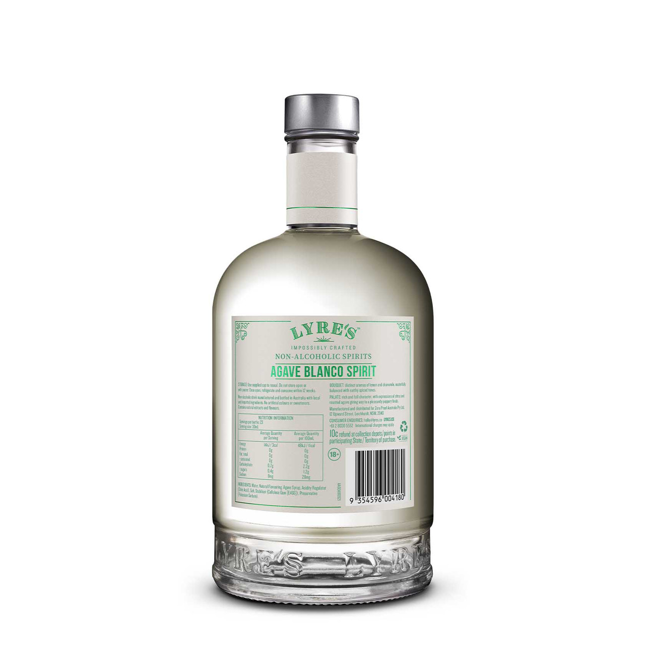 Agave Blanco Non-Alcoholic Spirit Ingredients | Lyre's