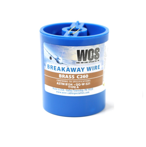 Bare Brass Wire, C260, ASTM B134, QQ-W-321, .0320 in (0.81 mm), Soft Temper, 1 lb (0.45 kg) Dispensing Can, approx. 336 ft (102.4 m)