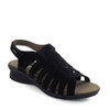 Mephisto Praline Sandal Black angle - Hanig's Footwear