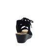 Hirica Blandine Black heel view - Hanig's Footwear