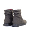 Softies Bootie 7205 Grey Nubuck heel view — Hanigs Footwear