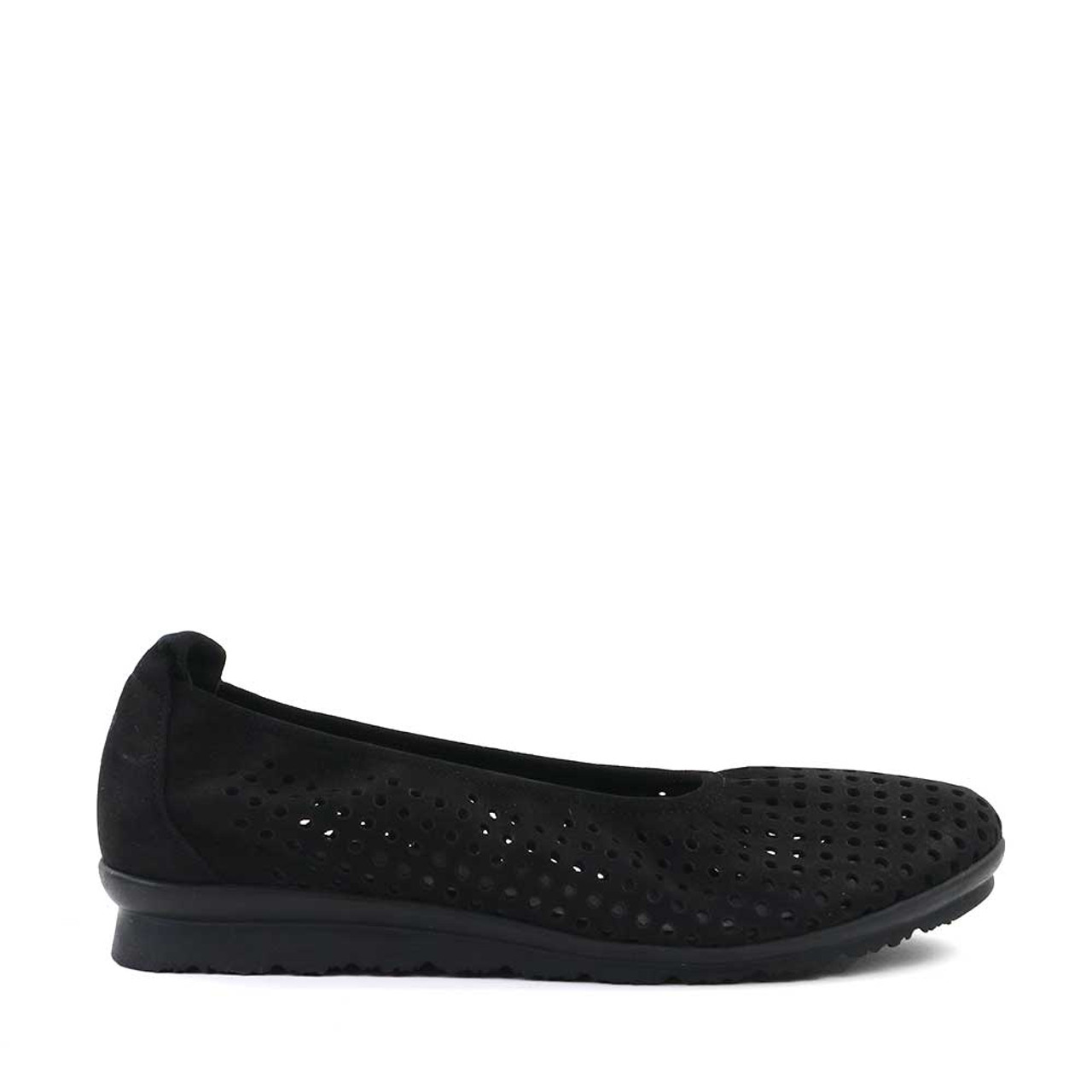 Arche Barria Black Nubuck Flat Hanig s Footwear