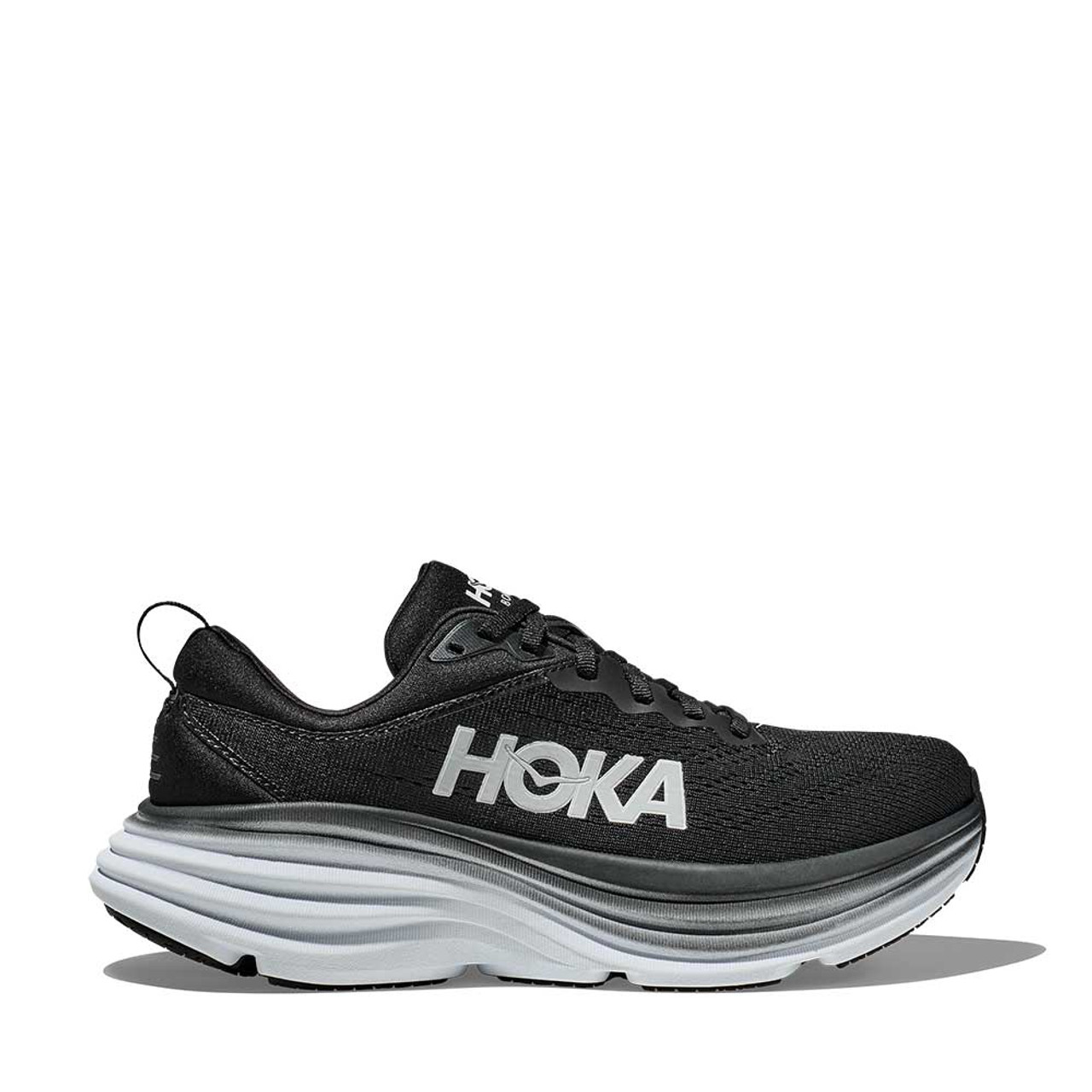 Hoka One One Bondi 8 Black/White Womens | Hanig's Footwear