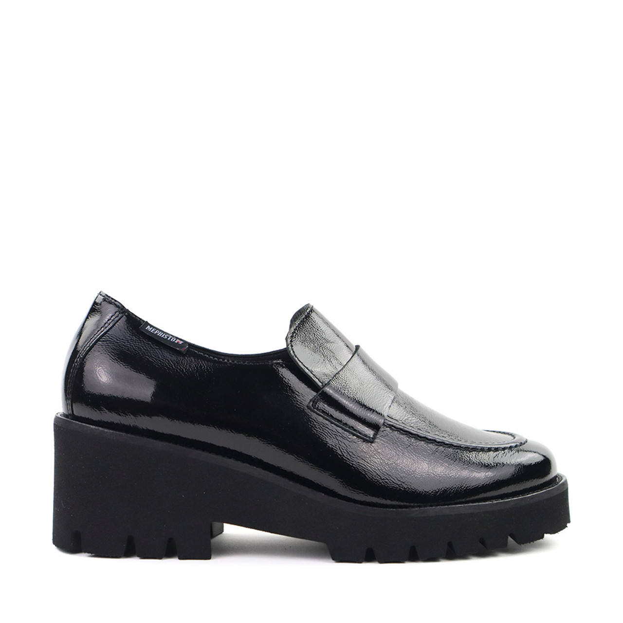 Mephisto Florenza Wedge in Black Patent | Hanig's Footwear